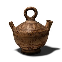 Moroccan Berber Painted Vessel