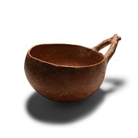 Cypriot Wishbone Redware Dipper Cup