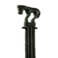 Scythian Bronze Mirror with Panther Handle