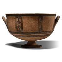 Cypriot Painted Terracotta Chalice