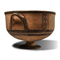 Cypriot Painted Terracotta Chalice