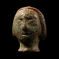 Medieval Bronze Shrine Head of a Lady