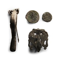 Roman Silver and Bronze Artefact and Coin Group