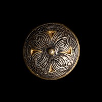 Viking Age Silver-Gilt Brooch with Interlaced Birds