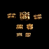 Western Asiatic Graduated Gold Tubular Bead Set