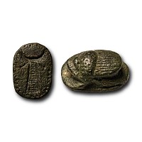 Phoenicio-Egyptian Dark Green Stone Scarab