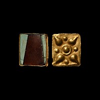 Egyptian Gold Setting with Glass Inlay