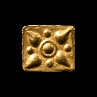 Egyptian Gold Setting with Glass Inlay