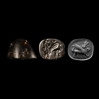 Neo-Babylonian Black Stone Stamp Seal