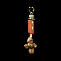 Western Asiatic Gold Pendant with Beads