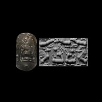 Mesopotamian Rock Crystal Cylinder Seal with Animals