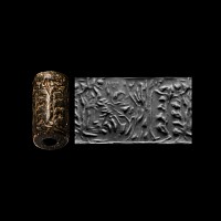 Mesopotamian Cylinder Seal with Hunting Scene