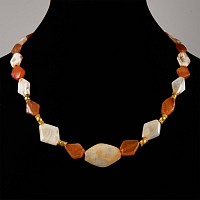 Western Asiatic Gold and Stone Bead Necklace