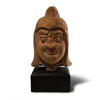 Large Chinese Song Soldier's Head with Helm