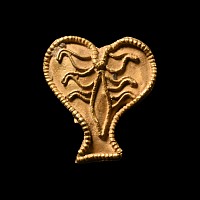 Medieval Gold Heart-Shaped Pendant