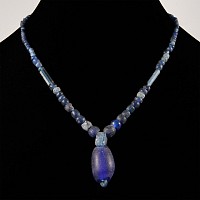 Roman Blue Glass Bead Necklace String
