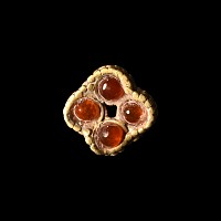 Medieval Gold Pendant with Carnelian
