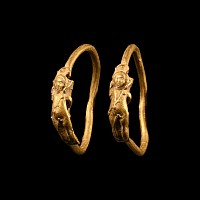 Greek Gold Eros Earrings