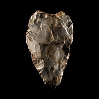 Stone Age 'Somme' Grey Speckled White Knapped Flint Handaxe