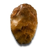 Attractive Stone Age 'Dordogne' Orange-Brown Chalcedony Bifacially Worked Handaxe