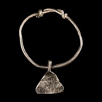 Viking Age Silver Axe-Shaped Pendant with Ring