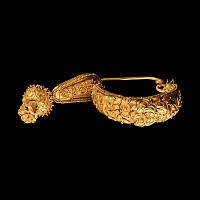 Etruscan Gold Filigree Leech Brooch
