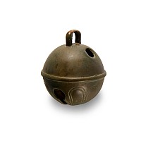 Large Post Medieval Bronze 'R W' Crotal Bell