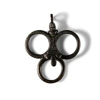Roman Bronze Looped Figural Pendant with Phallus