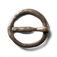 Medieval Silver Ring Brooch