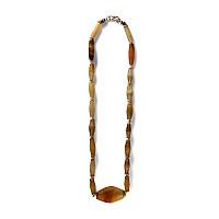 Bactrian Agate and Gold Bead Necklace
