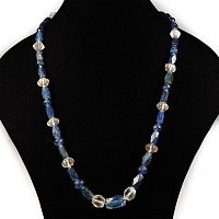 Roman Blue Cut Glass Bead Necklace