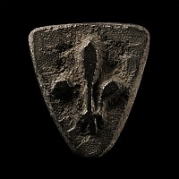 Medieval Bronze Heraldic Heater-Shaped Weight