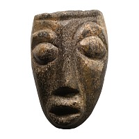 Natural History - Mastodon Bone Face Carving
