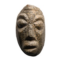 Natural History - Mastodon Bone Face Carving
