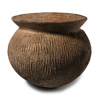 Siam Leather-Look Pottery Vessel