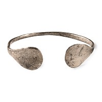 Roman Silver Armilla Bracelet with Paddle Terminals