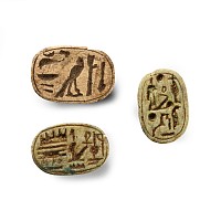 Egyptian Faience Scarab Group