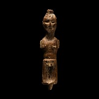 Western Asiatic Bone Bearded Figure