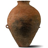 Very Large Chinese Neolithic 'Leather Look' Amphora