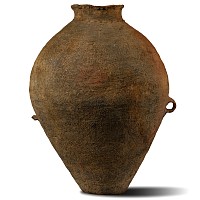 Very Large Chinese Neolithic 'Leather Look' Amphora