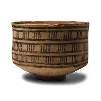 Indus Valley Mehrgarh Terracotta Cup with Ladder-Work Design