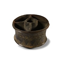 Elamite Segmented and Decorated Schist Vessel