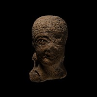 Phoenician Grey Stone Statue Head