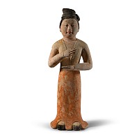 Large Chinese Wei Terracotta Greeting Female