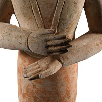 Large Chinese Wei Terracotta Greeting Female