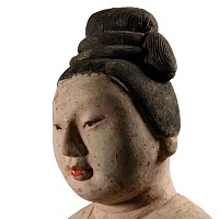 Large Chinese Wei Terracotta Greeting Female