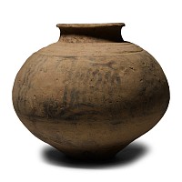 Indus valley Terracotta Jar Decorated with Waves