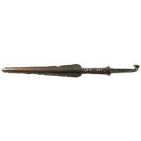 Western Asiatic Bronze Spearhead with Decorative Supports and Blood Channels