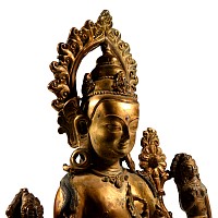 Sino-Tibetan Gilt Bronze Buddha Statue