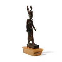 Egyptian Bronze Striding Figure of the Goddess Neith